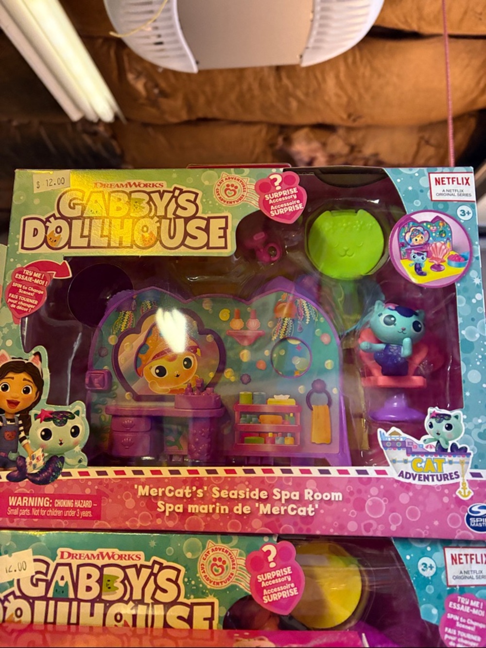 Nwt DreamWorks Gabby's Dollhouse MerCat Seaside Spa Room Playset - Teal & Purple